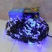/ Світлодіодна гірлянда-нитка чорний дріт 200 LED Xmas матова гексагональна 9.5 м 8 режимів синій / Світлодіодна гірлянда-нитка чорний дріт 200 LED Xmas матова гексагональна 9.5 м 8 режимів синій