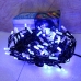 / Світлодіодна гірлянда-нитка чорний дріт 200 LED Xmas матова гексагональна 9.5 м 8 режимів синій / Світлодіодна гірлянда-нитка чорний дріт 200 LED Xmas матова гексагональна 9.5 м 8 режимів синій