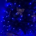 Світлодіодна гірлянда-нитка чорний дріт 400 LED Xmas свічка матова 21 м 8 режимів синій Світлодіодна гірлянда-нитка чорний дріт 400 LED Xmas свічка матова 21 м 8 режимів синій