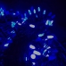 Світлодіодна гірлянда-нитка чорний дріт 400 LED Xmas свічка матова 21 м 8 режимів синій Світлодіодна гірлянда-нитка чорний дріт 400 LED Xmas свічка матова 21 м 8 режимів синій