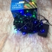 / Світлодіодна гірлянда-нитка чорний дріт 100 LED Xmas циліндрична 5.5 м 8 режимів мульти / Світлодіодна гірлянда-нитка чорний дріт 100 LED Xmas циліндрична 5.5 м 8 режимів мульти