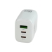 Зарядний блок живлення 2хType-C+USB XO L139 65 W 3.25 A білий