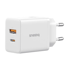 Зарядний блок живлення Type-C+USB Baseus Cube 30 W 12 V 2.5 А білий