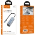 USB-хаб зовнішній 4 порти HOCO HB1C Type-C 0.2 м сірий USB-хаб зовнішній 4 порти HOCO HB1C Type-C 0.2 м сірий