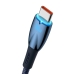 Кабель USB/Type-C 2 м Baseus Glimmer 100 Вт синій