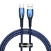 Кабель USB/Type-C 2 м Baseus Glimmer 100 Вт синій