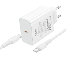 Зарядний пристрій з кабелем Type-C/Type-C 1 м HOCO C162A Source 40 W 20 V 2 А білий