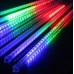 Світлодіодна гірлянда танучі бурульки прозорий дріт 8 шт (50 см) 240 LED Rohs 2.5 м мульти
