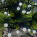 Світлодіодна гірлянда-нитка чорний дріт 200 LED Xmas кулька велика матова 5 м 8 режимів білий Світлодіодна гірлянда-нитка чорний дріт 200 LED Xmas кулька велика матова 5 м 8 режимів білий