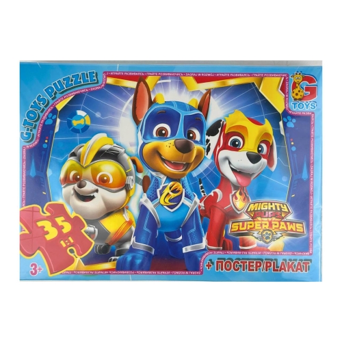 Пазли класичні 35 елементів G-Toys PW0866 Щенячий патруль з постером