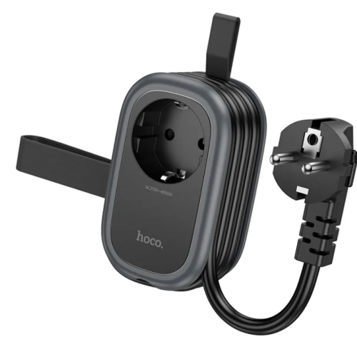 Мережевий фільтр-подовжувач 1 розетка HOCO NS7 Sharp 2хUSB/Type C 1.1 м чорний