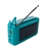 Колонка портативна з сонячною панеллю T&G TG184 Bluetooth FM бірюзовий
