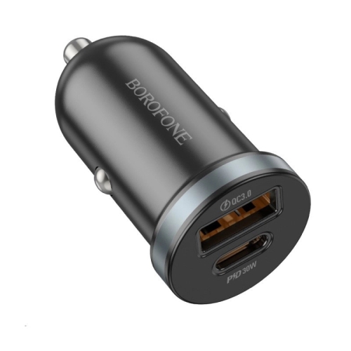 Автомобільний зарядний пристрій USB+Type-C BOROFONE BZ22 Scenery 30 W чорний