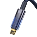 Кабель USB/Apple Lightning 2 м Baseus Explorer Auto Power-Off 2.4 А синій