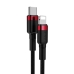 Кабель Type-C /Apple Lightning 1 м Baseus Cafule 18 Вт 2.4 А чорний з червоним Кабель Type-C /Apple Lightning 1 м Baseus Cafule 18 Вт 2.4 А чорний з червоним