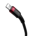 Кабель Type-C /Apple Lightning 1 м Baseus Cafule 18 Вт 2.4 А чорний з червоним Кабель Type-C /Apple Lightning 1 м Baseus Cafule 18 Вт 2.4 А чорний з червоним