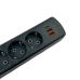 Мережевий фільтр-подовжувач 4 розетки Q603 2хUSB Type-C 2.1 А 2 м чорний Мережевий фільтр-подовжувач 4 розетки Q603 2хUSB Type-C 2.1 А 2 м чорний