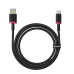 Кабель USB/Type-C 1 м Baseus Dura 60 Вт чорний з червоним