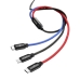 Кабель 3в1 USB/Apple Lightning+Type-C+microUSB 0.3 м Baseus Three Primari Colors 3.5 A чорний Кабель 3в1 USB/Apple Lightning+Type-C+microUSB 0.3 м Baseus Three Primari Colors 3.5 A чорний