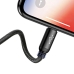 Кабель 3в1 USB/Apple Lightning+Type-C+microUSB 0.3 м Baseus Three Primari Colors 3.5 A чорний Кабель 3в1 USB/Apple Lightning+Type-C+microUSB 0.3 м Baseus Three Primari Colors 3.5 A чорний