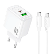 Зарядний пристрій з кабелем Type-C+USB/Type-C 1 м HOCO CS55A Surplus 30 W 5 V 3 А білий