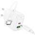 Зарядний пристрій з кабелем Type-C+USB/Type-C 1 м HOCO CS55A Surplus 30 W 5 V 3 А білий Зарядний пристрій з кабелем Type-C+USB/Type-C 1 м HOCO CS55A Surplus 30 W 5 V 3 А білий