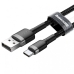 Кабель USB/Type-C 3 м Baseus Cafule 2 A Вт чорний