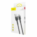 Кабель USB/Type-C 0.5 м Baseus Cafule 3 А чорний з сірим