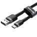 Кабель USB/Type-C 0.5 м Baseus Cafule 3 А чорний з сірим