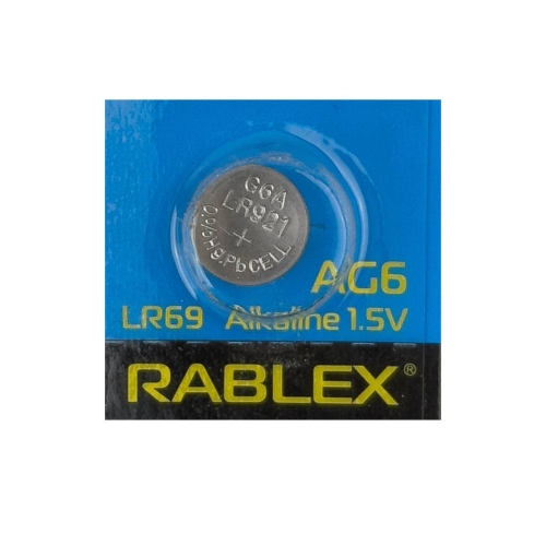 Батарейка кругла (таблетка) Rablex AG6 LR69 лужна