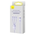 Кабель 3в1 USB+Type-C/Apple Lightning+Type-C+microUSB 1.2 м Baseus Flash Series Ⅱ 100 Вт фіолетовий Кабель 3в1 USB+Type-C/Apple Lightning+Type-C+microUSB 1.2 м Baseus Flash Series Ⅱ 100 Вт фіолетовий