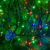 Світлодіодна гірлянда-бахрома вулична чорний дріт 100 LED ліхтарики 6 м мульти Світлодіодна гірлянда-бахрома вулична чорний дріт 100 LED ліхтарики 6 м мульти
