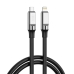Кабель Type-C/Apple Lightning 1 м XO NB-Q252A 27 Вт чорний