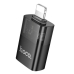 Перехідник Apple Lightning M/USB F HOCO UA36 чорний