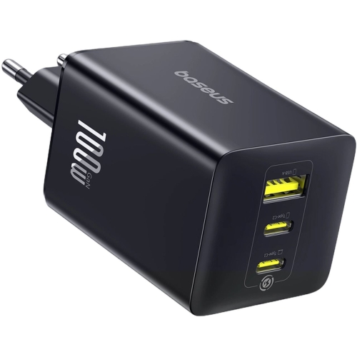 Зарядний блок живлення 2хType-C+USB Baseus FE11 EnerFill 100 W 20 V 3 A чорний