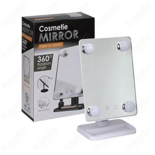 Дзеркало косметичне настільне з підсвіткою MCH Cosmetie Mirror білий