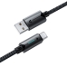 Кабель USB/Type-C 1.2 м ACEFAST С19-04 LED 3 А чорний Кабель USB/Type-C 1.2 м ACEFAST С19-04 LED 3 А чорний