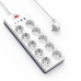 Мережевий фільтр-подовжувач 10 розеток WiWU Wi-S008 Power Strip GaN 2хUSB/2хType C 16 А 2 м білий Мережевий фільтр-подовжувач 10 розеток WiWU Wi-S008 Power Strip GaN 2хUSB/2хType C 16 А 2 м білий