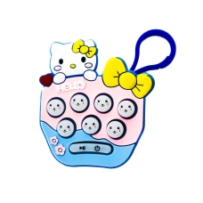 Іграшка брелок Поп-Іт міні електронна приставка №1 Hello Kitty рожевий з блакитним