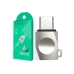 Перехідник microUSB F/Type-C M Hoco UA8 сріблястий Перехідник microUSB F/Type-C M Hoco UA8 сріблястий