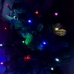 Світлодіодна гірлянда-нитка чорний дріт 100 LED Xmas рубін 7 м 8 режимів мульти