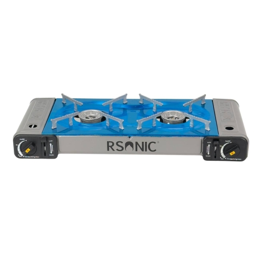 Настільна плита газова 2 конфорки RSONIC метал 2300 Вт сріблястий