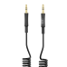 Аудіокабель 3.5 мм AUX/3.5 мм AUX 1 м XO NB-R255C чорний