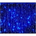 / Світлодіодна гірлянда завіса-водоспад прозорий дріт 2 м х 2 м Magic Lights 240 LED синій