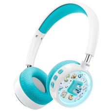 Навушники дитячі бездротові накладні XO BE57 Colorful Elf Kids LED Bluetooth блакитний