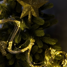 Світлодіодна гірлянда-нитка мідний дріт Кінський хвіст 400 LED Magic Lights крапля 2.5 м теплий білий