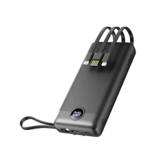 Універсальна мобільна батарея 20000 mAh VEGER C20 10 W повербанк з дисплеєм чорний