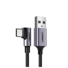 Кабель USB/Type-C 1 м UGREEN US284 Angled 18 Вт 3 А чорний