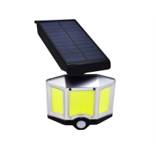 Ліхтар-прожектор акумуляторний підвісний Solar YT-66 5 Вт портативний сенсорний з сонячною панеллю та пультом чорний