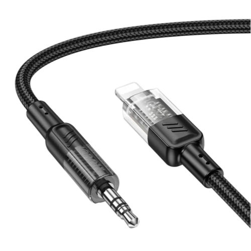 Аудiокабель Apple Lightning/3.5 мм AUX 1.2 м Hoco UPA27 чорний